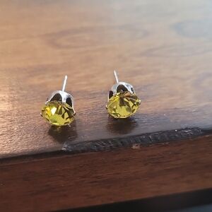 Elegant Yellow Stud Earrings